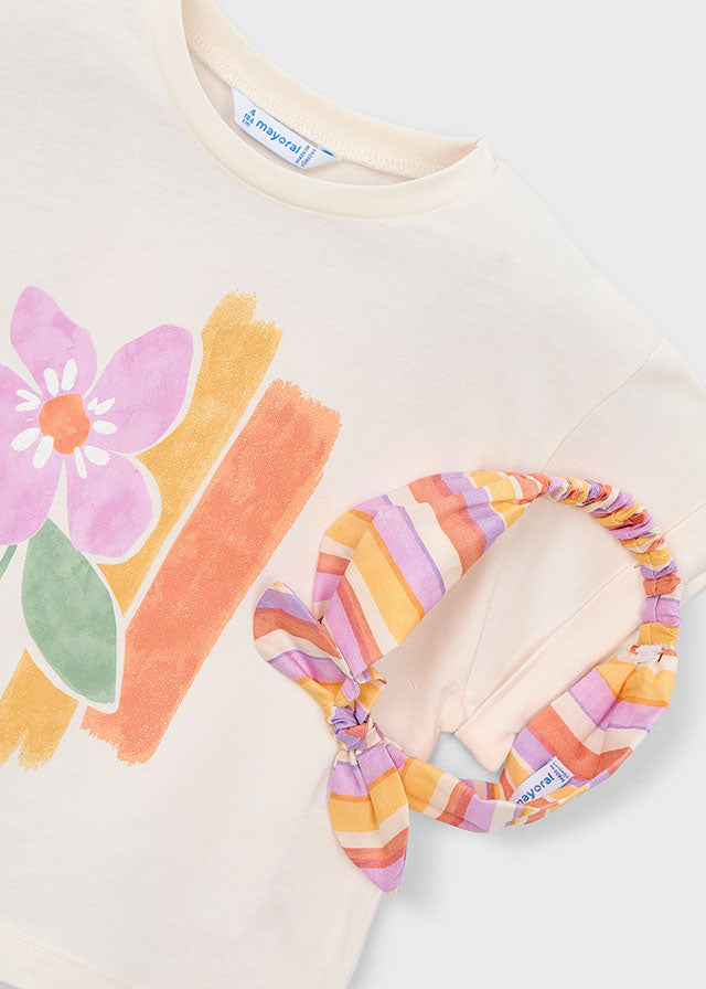 3010 Mayoral Flower Print T-Shirt