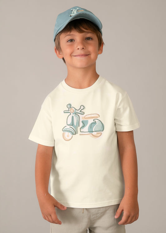3060 Mayoral Moped Applique T-Shirt