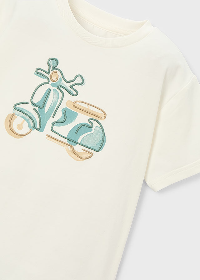 3060 Mayoral Moped Applique T-Shirt