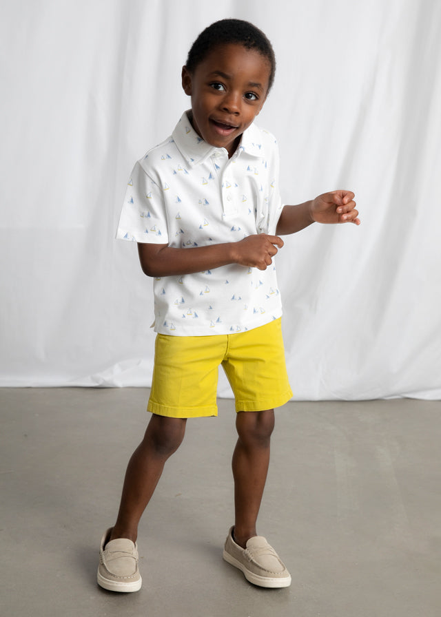 3101 Mayoral Nautical Boat Print Polo