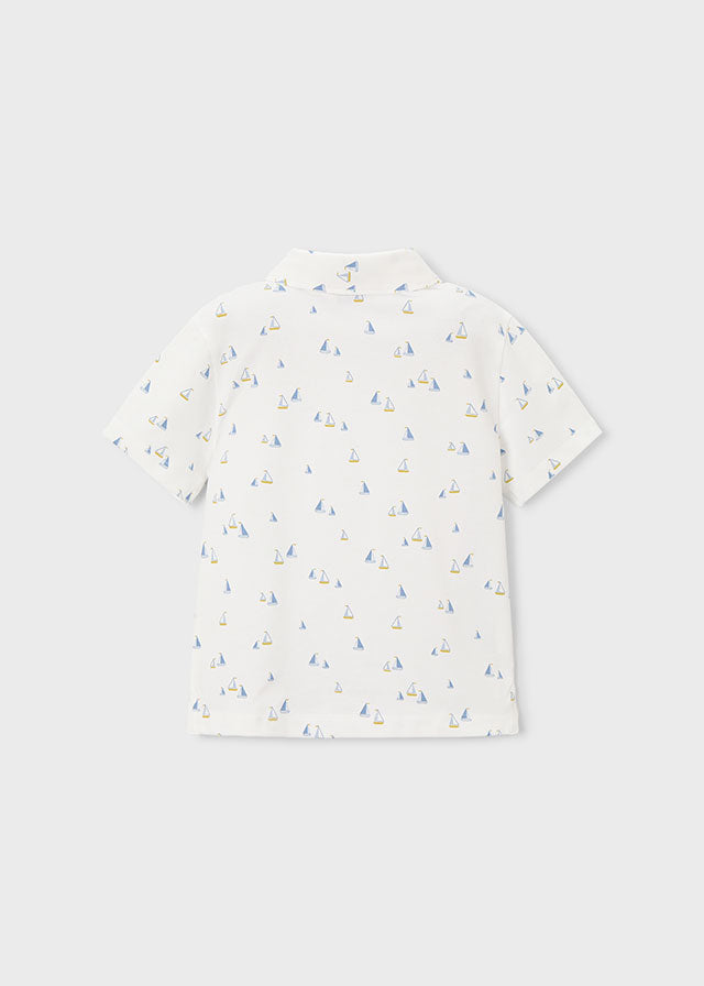 3101 Mayoral Nautical Boat Print Polo