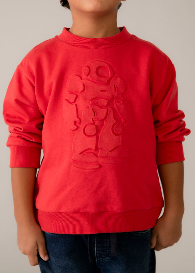 3434 Mayoral Robot Embossed Sweatshirt