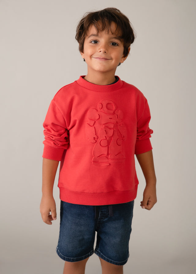 3434 Mayoral Robot Embossed Sweatshirt
