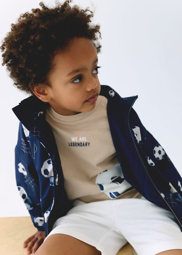 3446 Mayoral Football Print Jacket