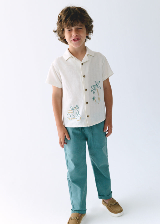 3575 Mayoral Linen Style Trousers