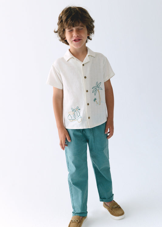 3575 Mayoral Linen Style Trousers
