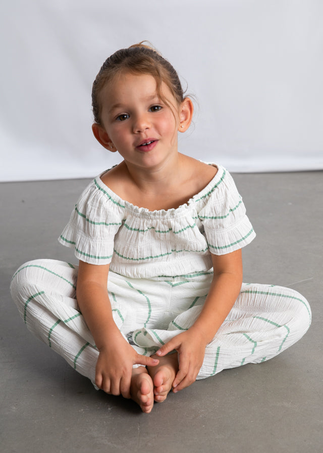 3593 Mayoral Summer Striped Trouser Set