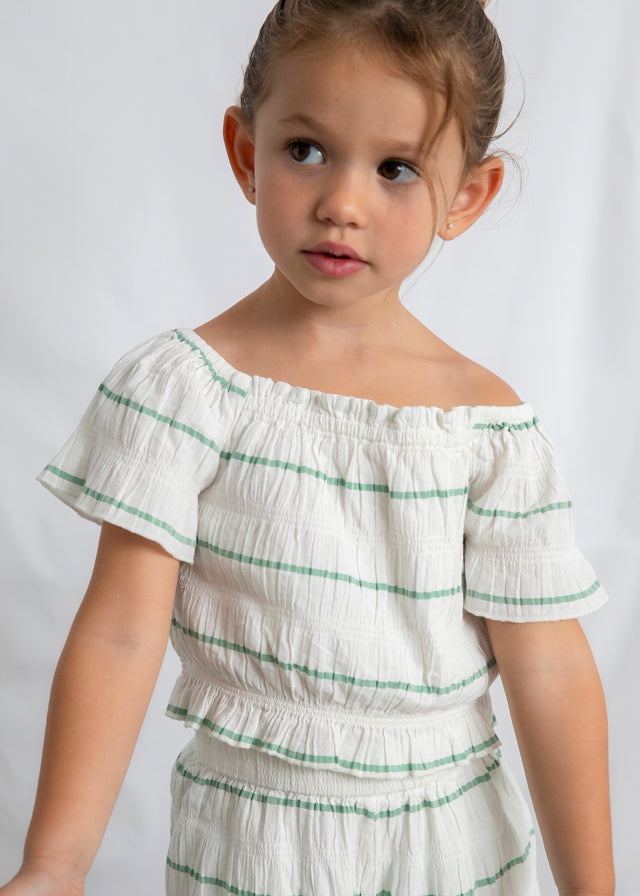 3593 Mayoral Summer Striped Trouser Set