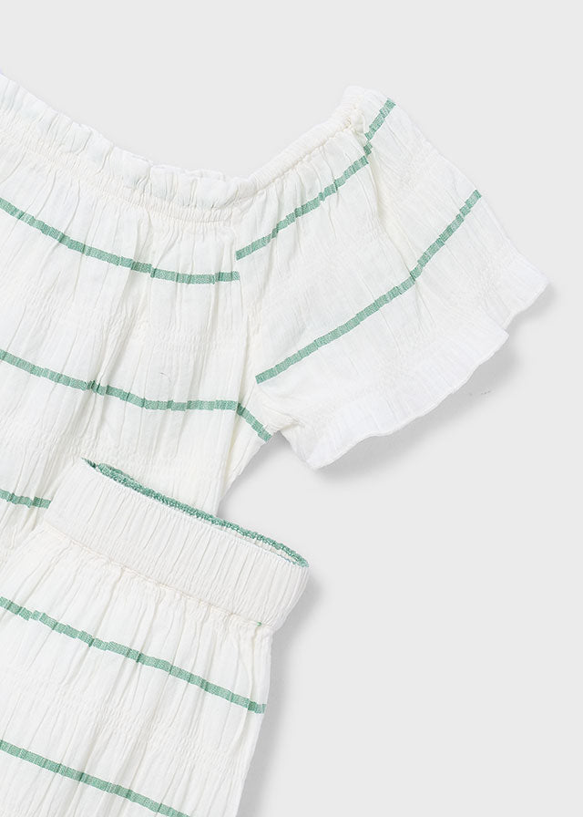 3593 Mayoral Summer Striped Trouser Set