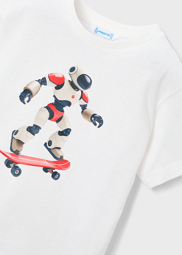 3604 Mayoral Robot and Skater 2 T-Shirts and Short Set