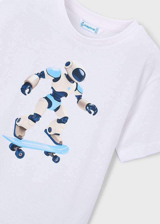 3604 Mayoral Robot and Skater 2 T-Shirts and Short Set