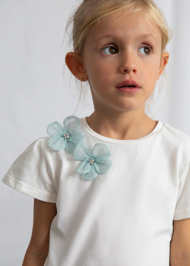 3946 Mayoral Tulle Flower Skirt Set