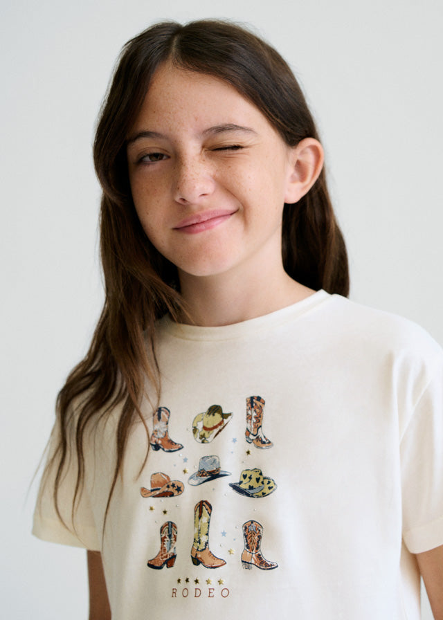 6005 Mayoral Western Print T-Shirt