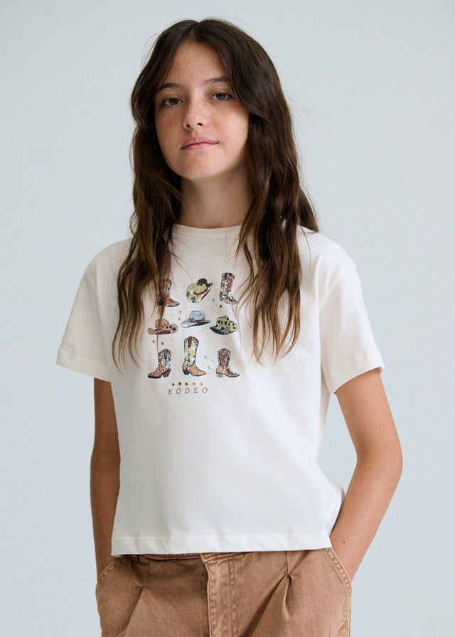 6005 Mayoral Western Print T-Shirt