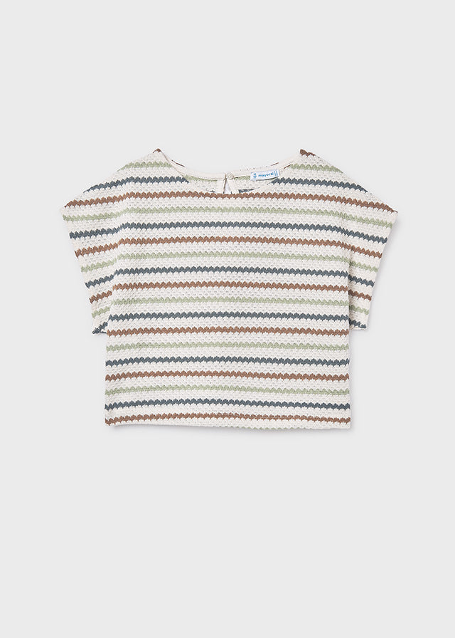 Striped sweater on a light gray background