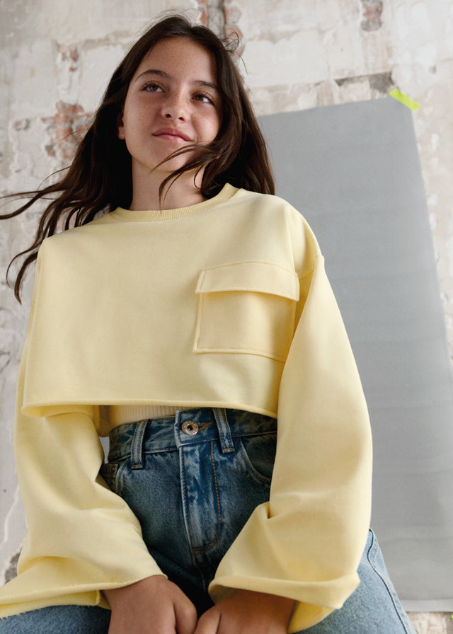 6402 Mayoral Sweatshirt & Vest Combination Top