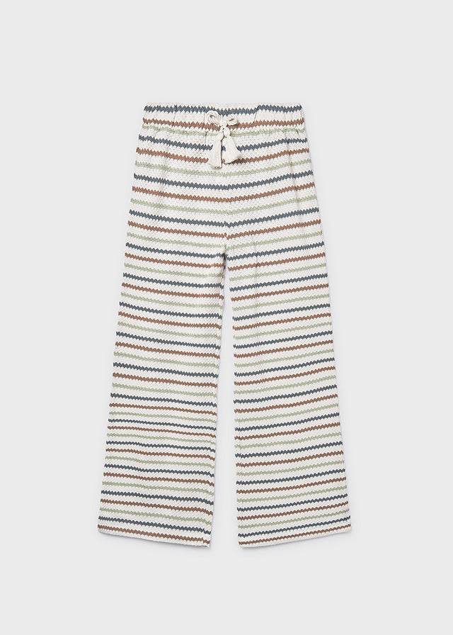6550 Mayoral Crochet Striped Trousers