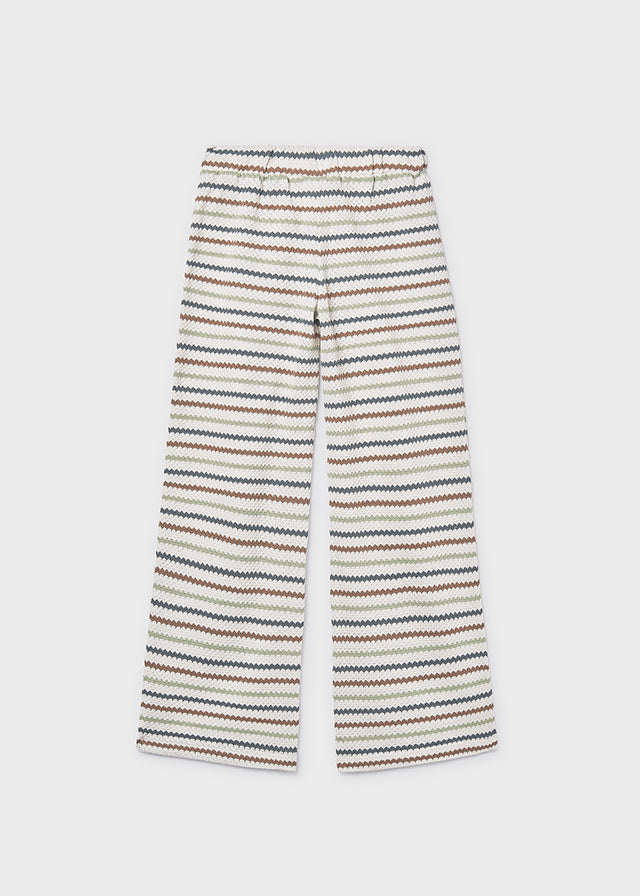 6550 Mayoral Crochet Striped Trousers