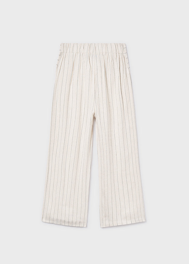 6576 Mayoral Linen Striped Trousers