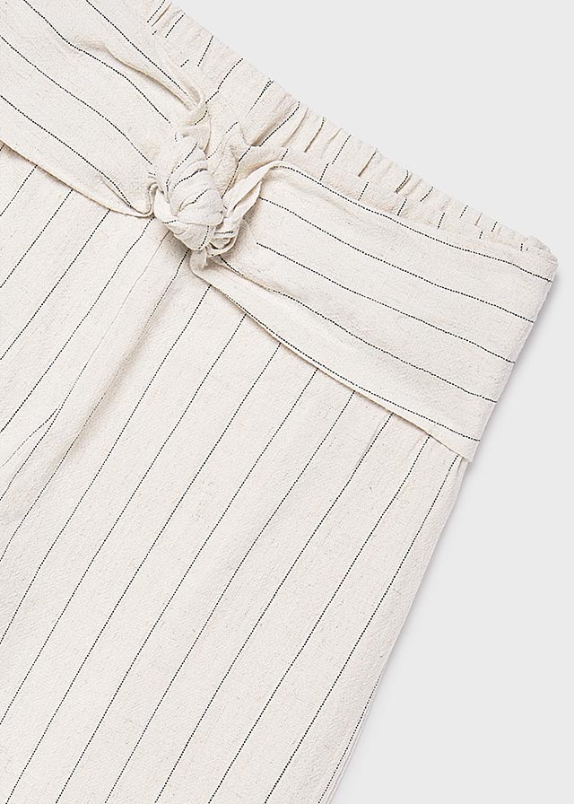 6576 Mayoral Linen Striped Trousers