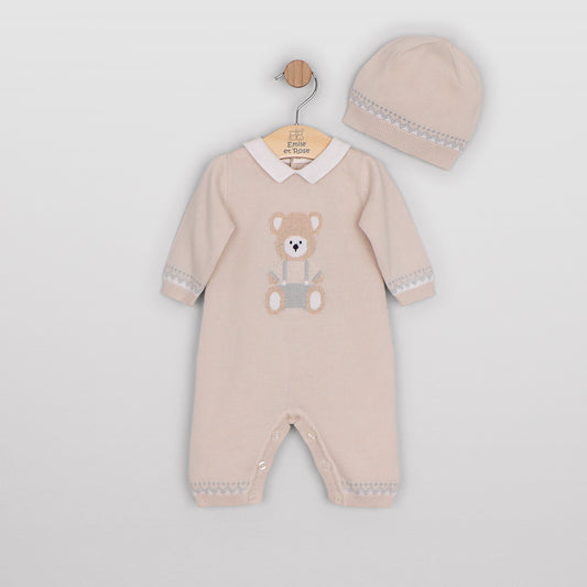 2663 Emile et Rose - Teddy Bear Knitted All in One Milo