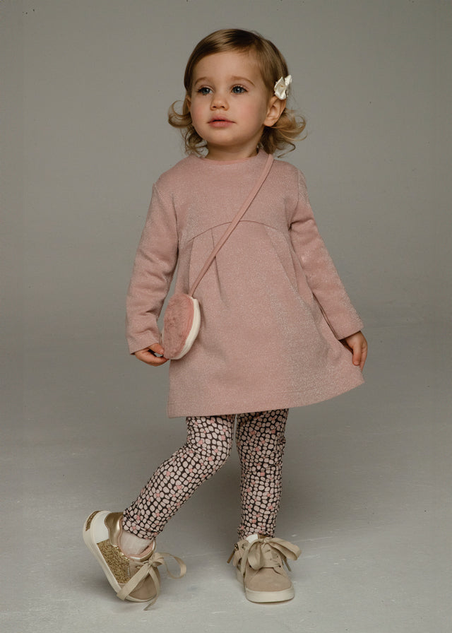 2705 Mayoral Pebble and Pink Heart Leggings-littlevips-littlevips