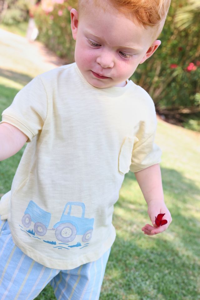 2711 Tutto Piccolo Tractor and Striped Short Set