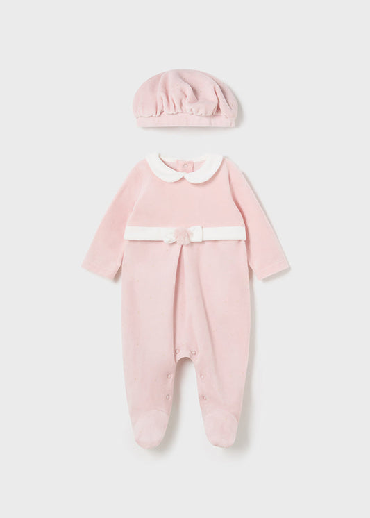 2782 Mayoral Velour All in One with Beret-littlevips-littlevips