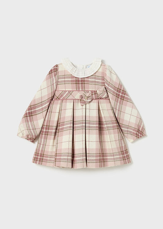 2903 Mayoral Checked Occasion Dress-littlevips-littlevips