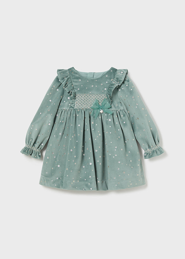 2904 Mayoral Velour Star Dress-littlevips-littlevips