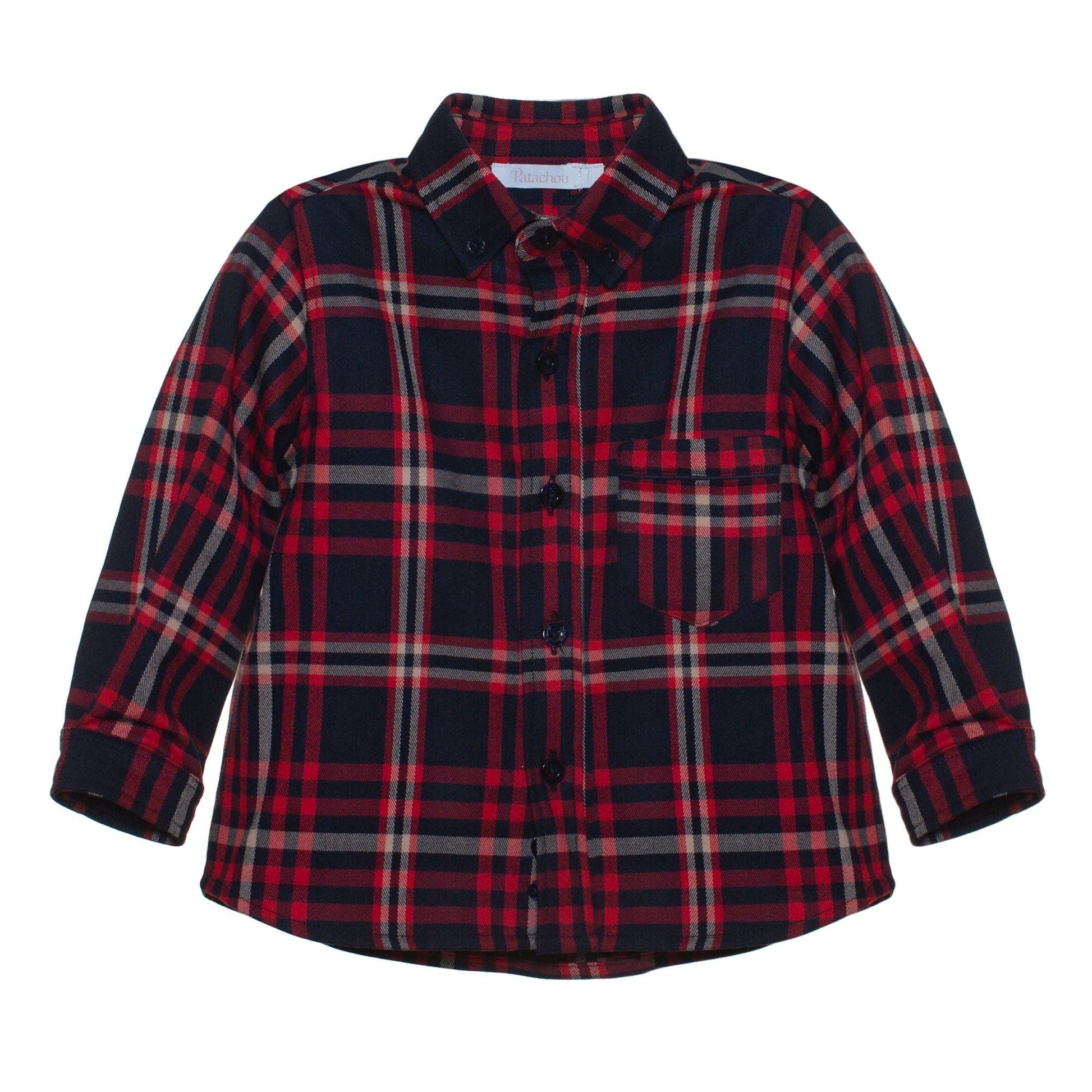 33364 Patachou Smart Checked Shirt-littlevips-littlevips