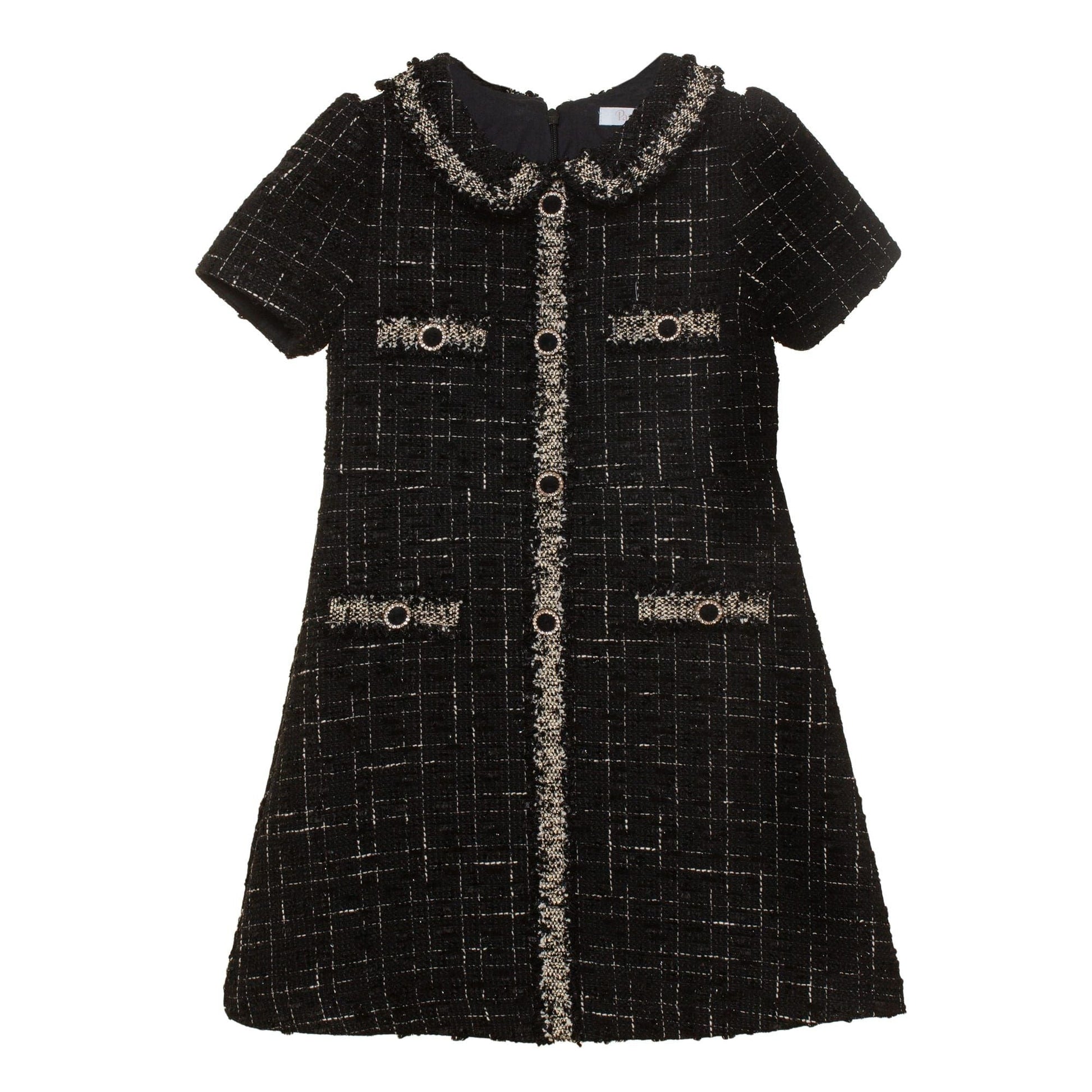 33521 Patachou Tweed Style Party Dress-littlevips-littlevips