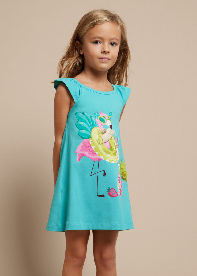 3944 Mayoral Fun Flamingo Jungle Dress-littlevips-littlevips