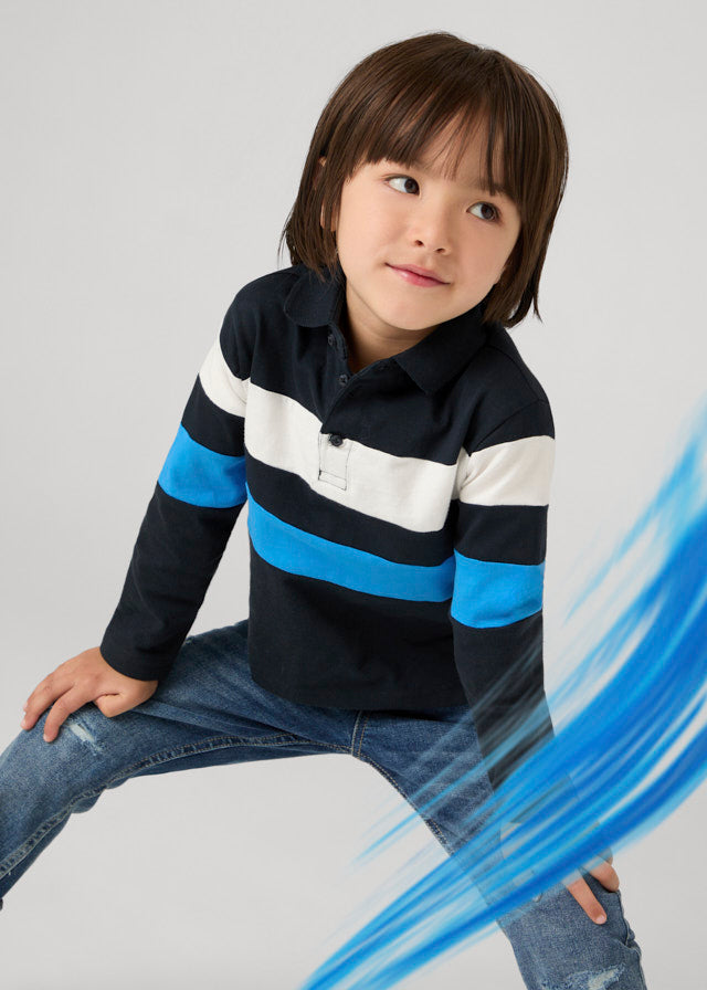 4103 Mayoral Long Sleeve Poloshirt-littlevips-littlevips