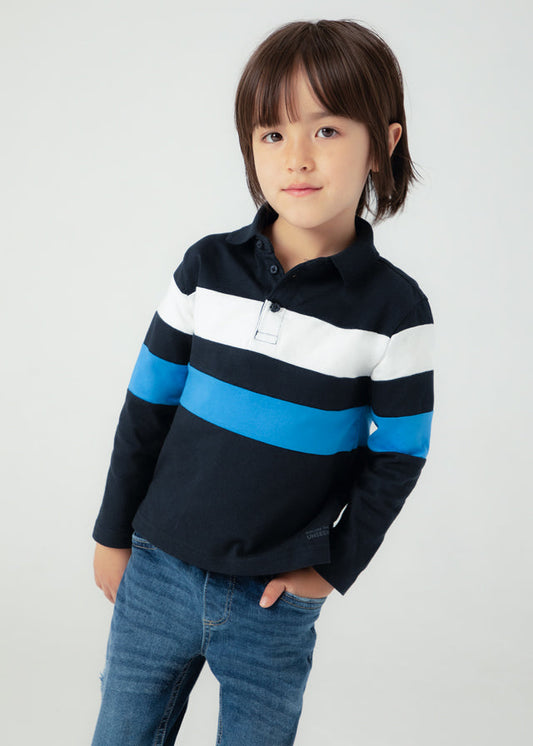 4103 Mayoral Long Sleeve Poloshirt-littlevips-littlevips