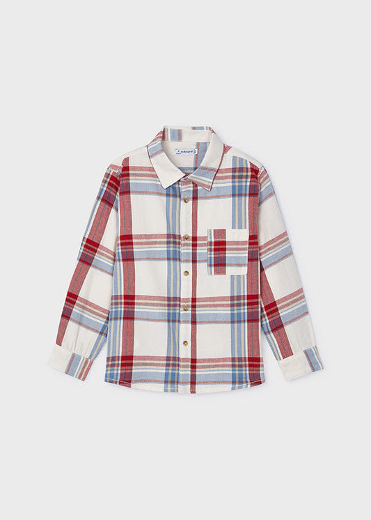 4114 Mayoral Large Checked Shirt-littlevips-littlevips