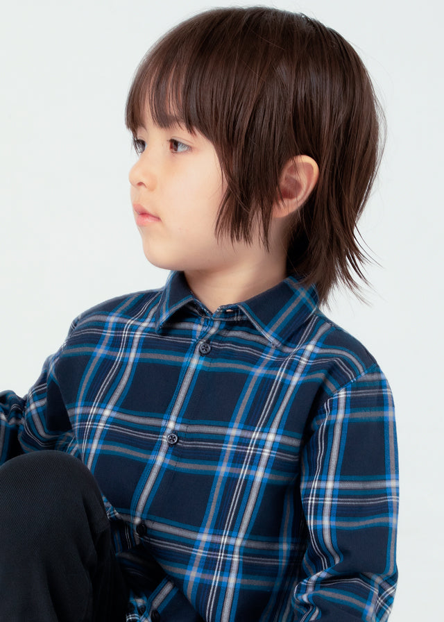 4115 Mayoral Checked Shirt-littlevips-littlevips