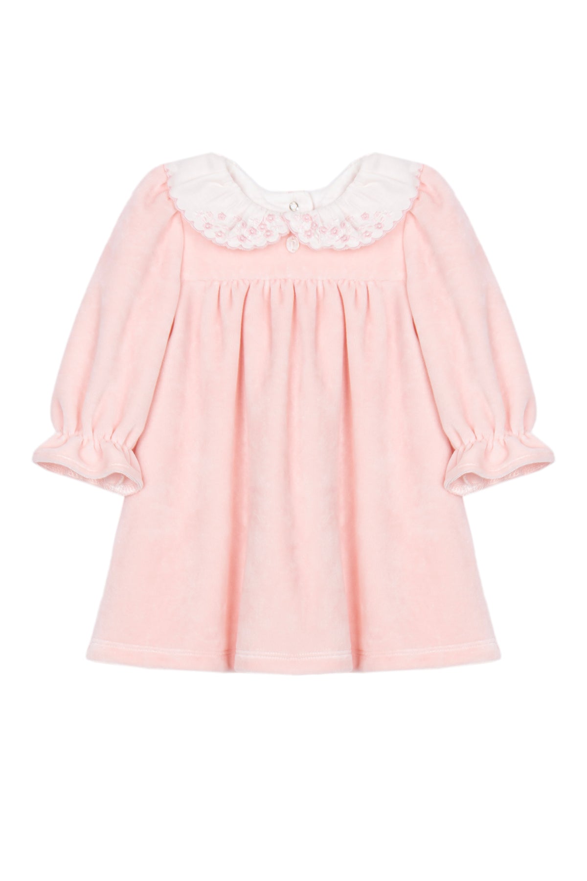33030 Patachou Velour Flower Collar Dress
