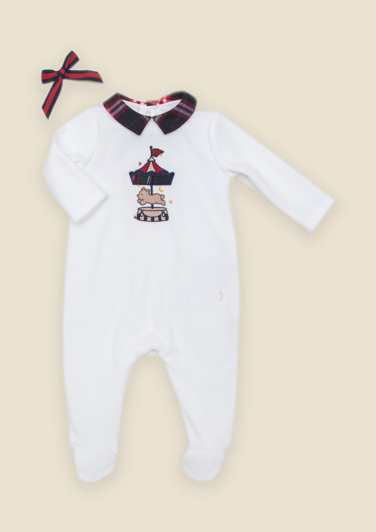 33136 Patachou Tartan Babygrow