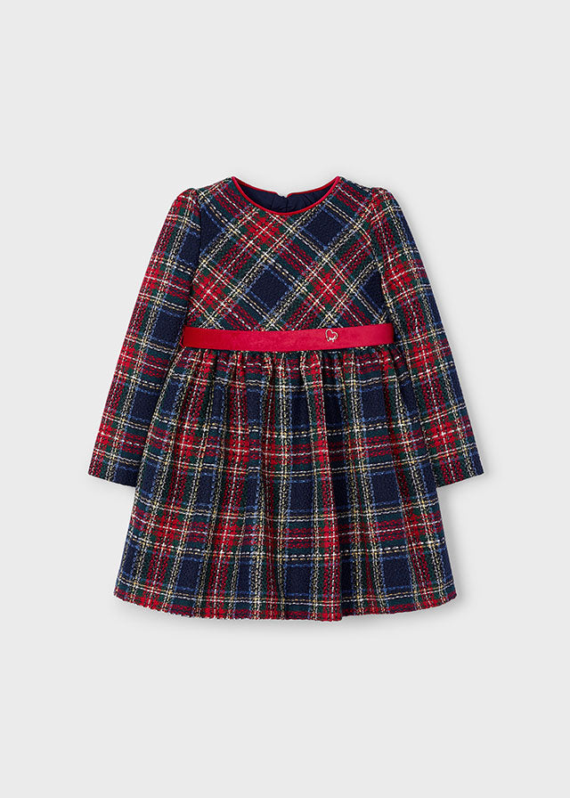 4911 Mayoral Tartan Dress-littlevips-littlevips