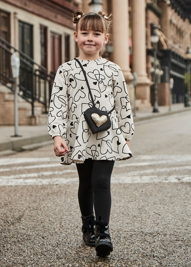 4931 Mayoral Easy Wear Heart/Star Print Dress-littlevips-littlevips