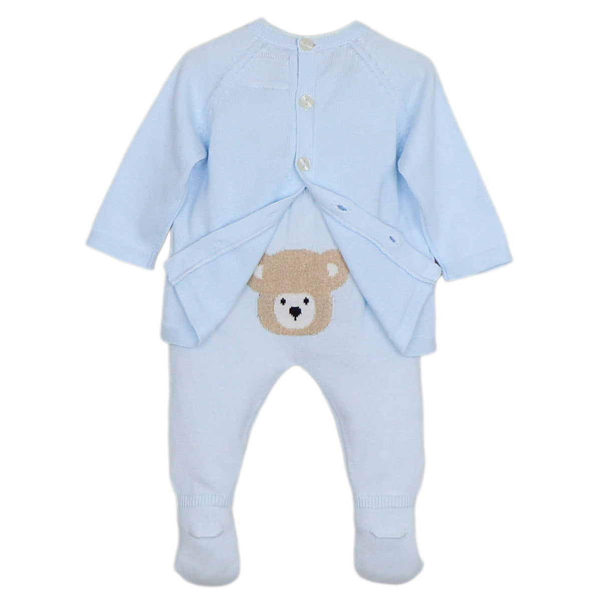 6520 Emile et Rose Knitted Teddy Bear Set with Hat