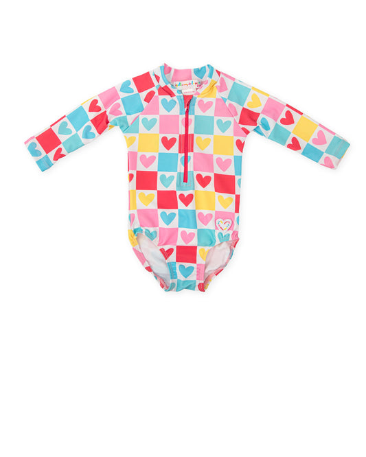 8034 Agatha Ruiz De La Prada Heart chequered Swimsuit