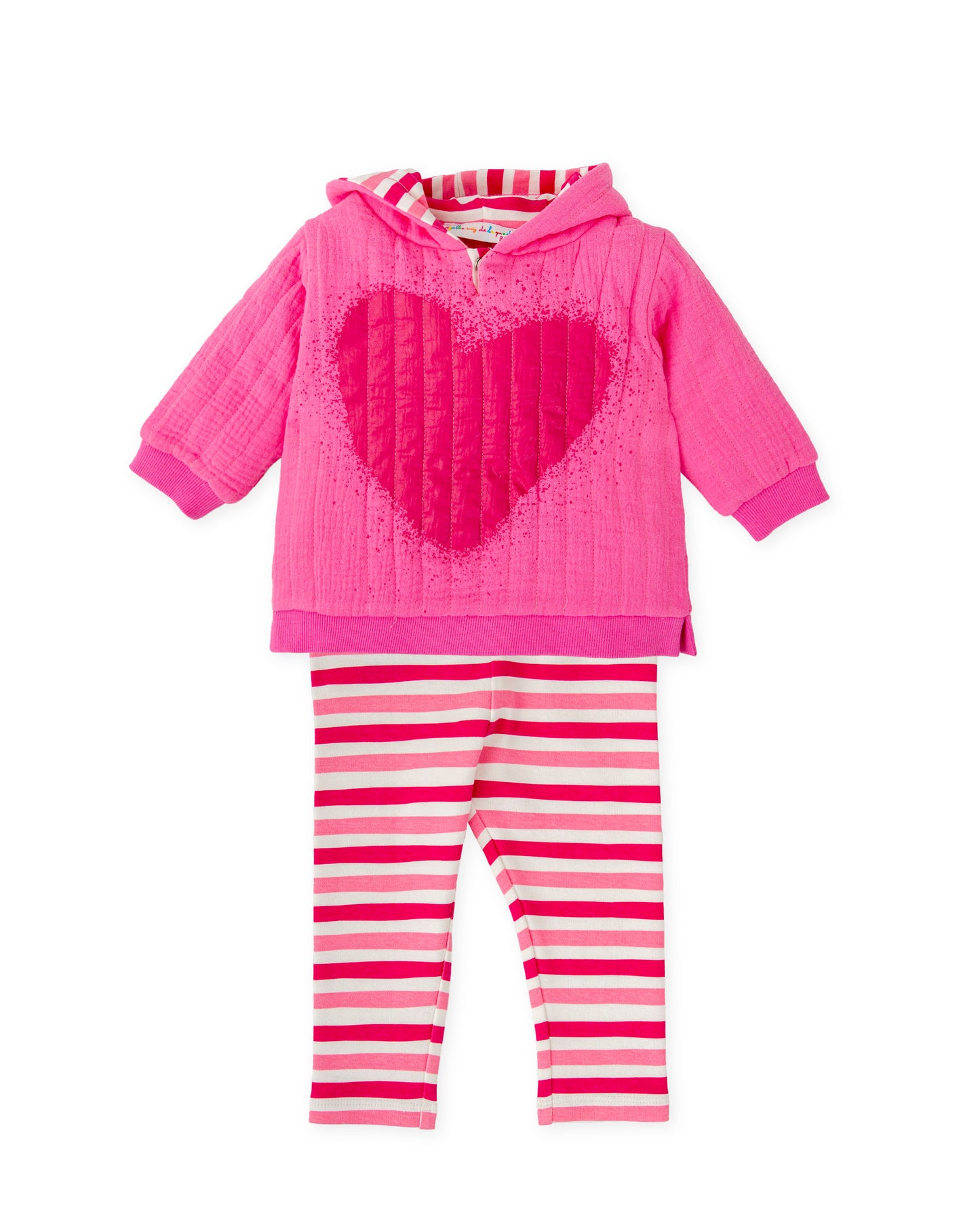 8727 Agatha Ruiz de la Prada Striped Legging  and Heart Hoodie Set
