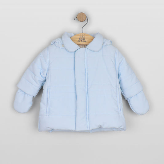 9286 Emile et Rose Quilted Jacket with Mittens - Neil