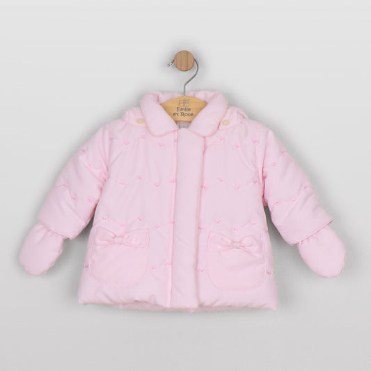 9327 Emile et Rose Quilted Jacket with Mittens - Carly