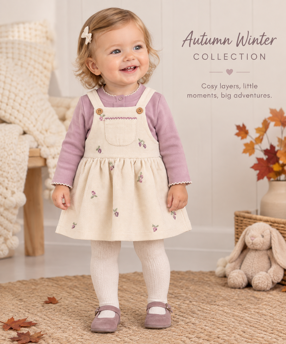 Mayoral Baby Girls Purple Pinafore Dress Set 2812