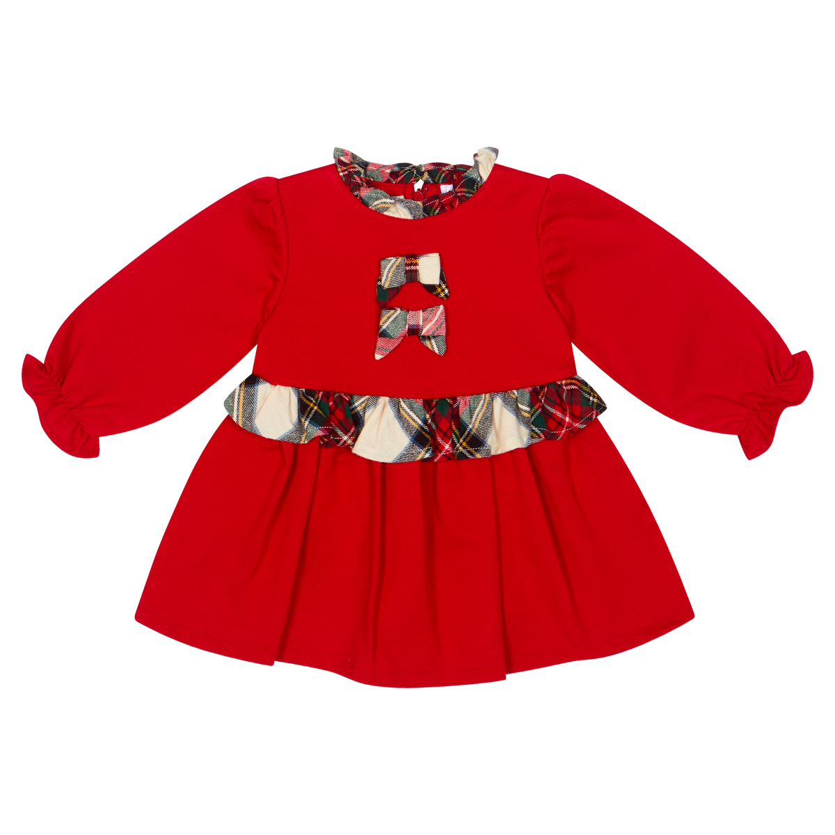 126421 Deolinda Tartan Red Dress