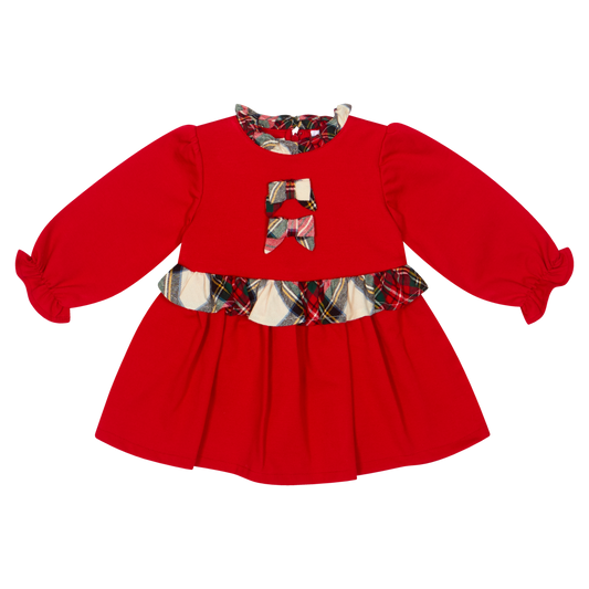 126421 Deolinda Tartan Red Dress