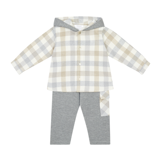 126601 Deolinda 2 Piece Hooded Checked Tracksuit